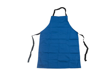 Blue kitchen apron isolated on a transparent background