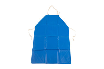Blue kitchen apron isolated on a transparent background