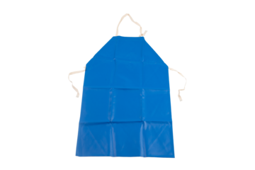Blue kitchen apron isolated on a transparent background