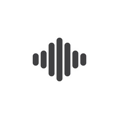 Audio wave vector icon