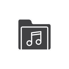 Music folder vector icon