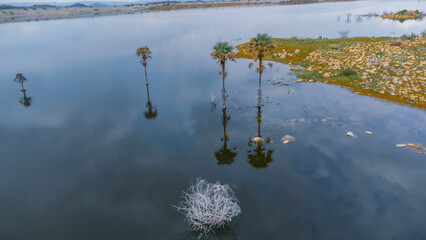 water reservoir drone pics in India 