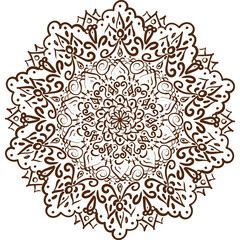 indian mandala pattern monochrome