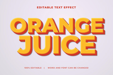 Orange Juice bold 3d editable text effect