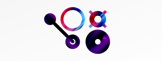 Circle composition abstract background. Trendy techno business template for wallpaper, banner, background or landing