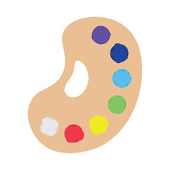 Obraz premium Painting supplies, color palettes, colorful tubes, watercolors, oil paints, acrylic paints.