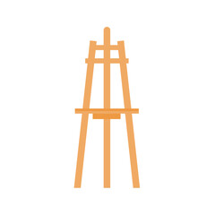 Wooden easel template of a colored table and white paper,Blank canvas on a painting easel,white drawing paper