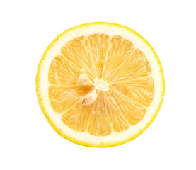 Yellow Lemon and slice on white background, Lemon Fruit with leaf on a white background PNG File.