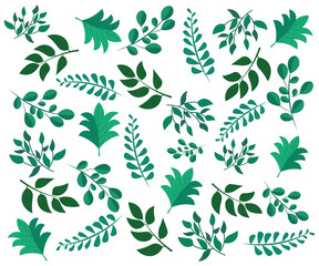 seamless pattern with green leaves