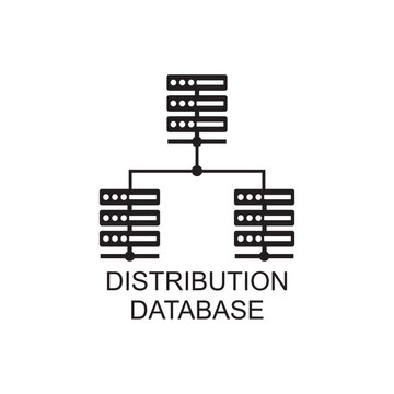 distribution database icon , computing icon