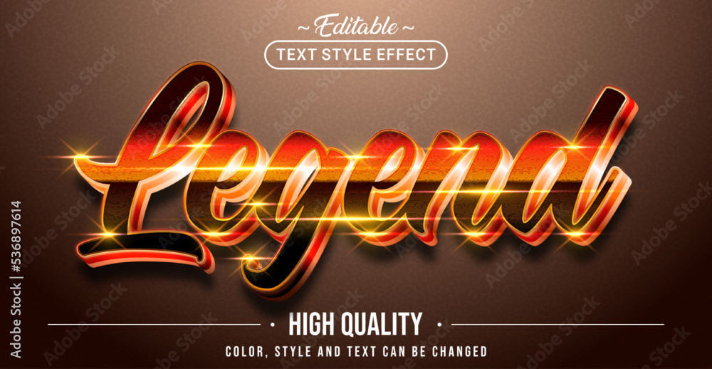 Poster editable text style effect - legend text style theme.