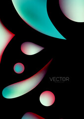 Fluid shapes vertical wallpaper background. Vector illustration for banner background or landing page