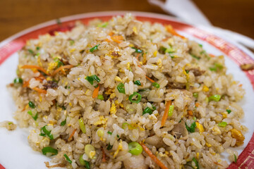 とても美味しい日本の岡山県の町中華のチャーハン