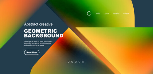 Liquid shapes with flowing gradient colors. Geometric circle round triangles. Vector illustration for wallpaper, banner, background, leaflet, catalog, cover, flyer