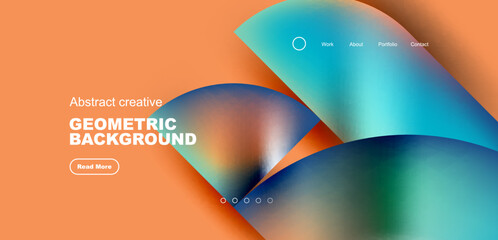 Abstract circles and round elements geometric background. Vector illustration for wallpaper, banner, background, leaflet, catalog, cover, flyer