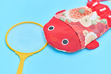 夏のお祭り金魚すくいのイメージ