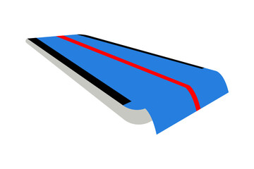 Gymnastics air mat vector illustration.