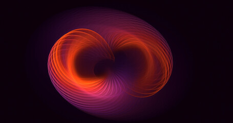 3D rendering abstract multicolor fractal light background