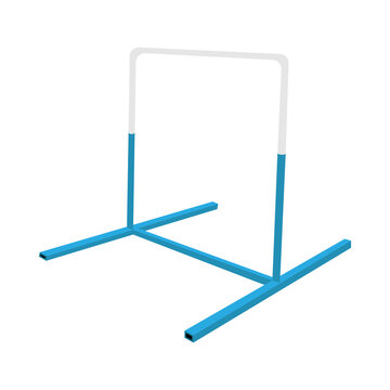 Gymnastics kip bar vector vector illustration.