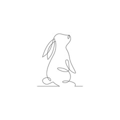 Rabbit icon logo design illustration