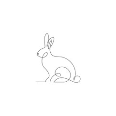 Rabbit icon logo design illustration