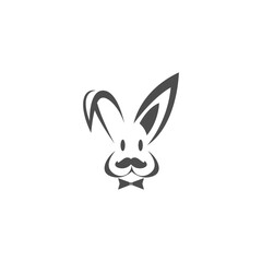Fototapeta na wymiar Rabbit icon logo design illustration