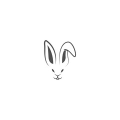 Rabbit icon logo design illustration