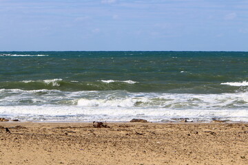 Coast of the Mediterranean Sea in the north of the State of Israel.