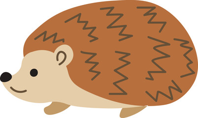 Hedgehog forest animal with thorns, portraits