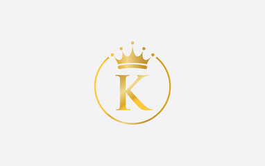 Royal vintage and golden jewel crown vector and gold crown logo and symbol with the letters
