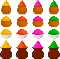 Collection accessory for celebration holiday Holi