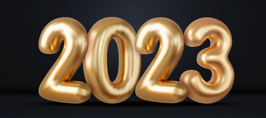 3d Happy New Year 2023.