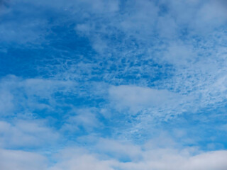 Blue sky with white clouds. Nature background for design purpose and sky swap.