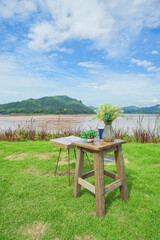 The scenery of the Mekong River at Kaeng Khut Khu, Chiang Khan, Loei Province.