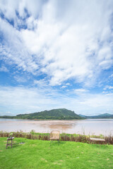 The scenery of the Mekong River at Kaeng Khut Khu, Chiang Khan, Loei Province.