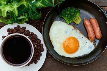 コーヒーと朝食