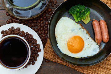 コーヒーと朝食