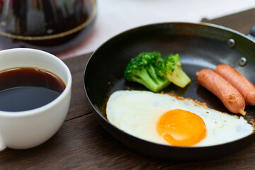 コーヒーと朝食