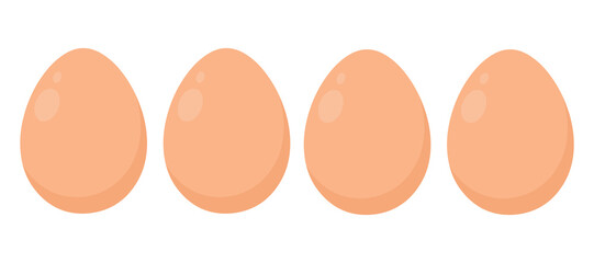 Set of eggs in a flat style. Vector illustration in a flat style.