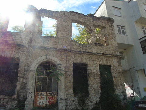 Bombed Buildings on the Old Frontline of Mostar