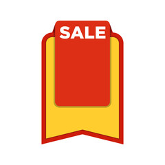 Yellow and Red Modern Sale Badge Element 14