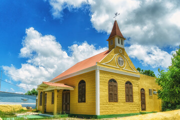 Rincon small church, Bonaire.