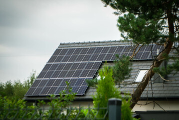 Historic farm house with modern solar panels