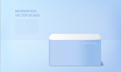 Pastel tone information help desk design - blue