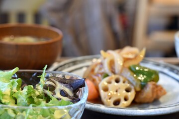 揚げ野菜炒めランチ