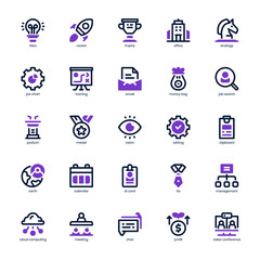 Business icon pack for your website, mobile, presentation, and logo design. Business icon mixed line and solid design. Vector graphics illustration and editable stroke.