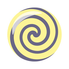 Fototapeta premium Swirl sweet candy, round lollipop, bonbon.