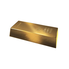 Gold single bar black background.
3d rendering illustration.