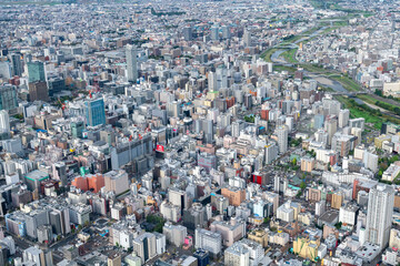 上空から見た札幌市　空撮
