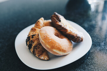 croissant and coffee